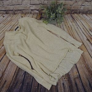 Brandy Melville cream open knit tunic sweater